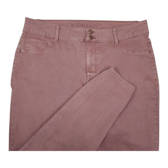 M Jeans By Maurices Womens XL High-Rise Mauve Jeggings Jeans Pink Stretch Soft - Picture 1 of 8